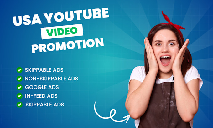 Gig Preview - Promote usa youtube video promotion by google ads