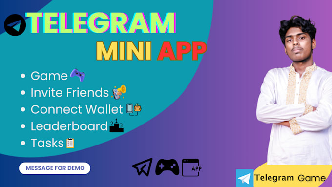 Gig Preview - Create crypto mini apps, web apps and games on telegram