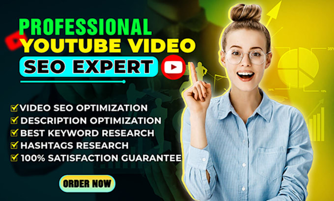 Gig Preview - Optimize youtube video SEO for first page ranking and organic growth