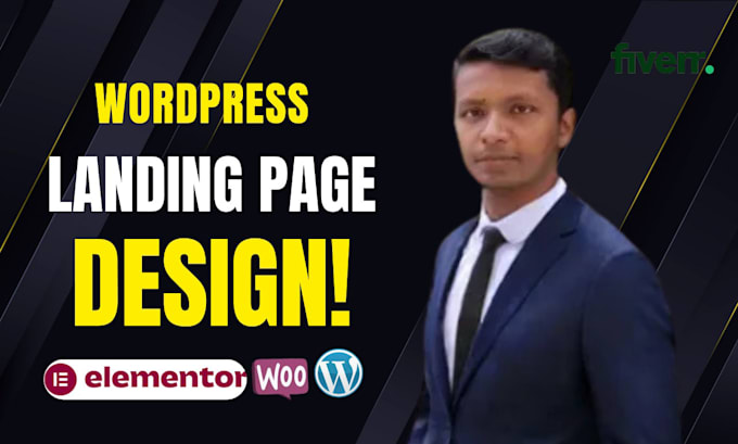 Gig Preview - Wordpress landing page website design with elementor