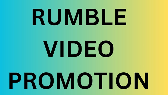 Bestseller - promote your rumble channel to real and active audienece