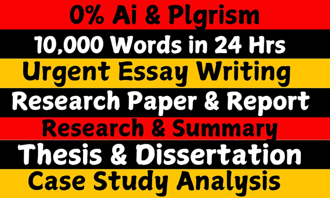 Gig Preview - Do urgent essay writing, research summary, case study, proposal