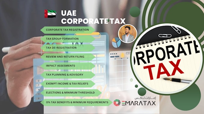 Gig Preview - Be your uae corporate tax registration, de register, return filing consultant