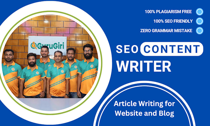 Gig Preview - Be SEO content writer for your website and blog article writing