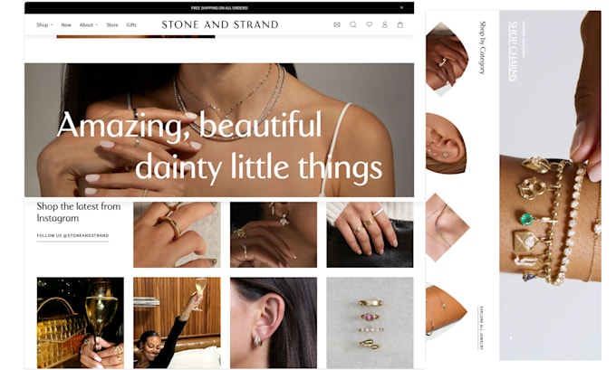 Gig Preview - Design your jewelry website using wix, wordpress woocommerce, shopify