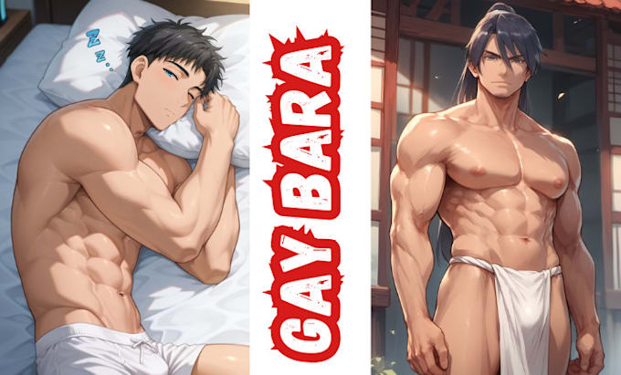 Gig Preview - Draw male muscled gay bara anime manga nsfw yaoi nsfw couple bara illustration