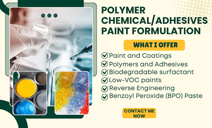 Bestseller - formulate biodegradable polymer based chemical formulation, and paint formula