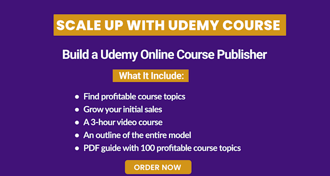 Gig Preview - Offer course and mentorship to scale faceless udemy account to 4 figure monthly