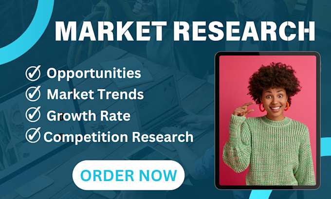 Gig Preview - Do professional market research for your products and services