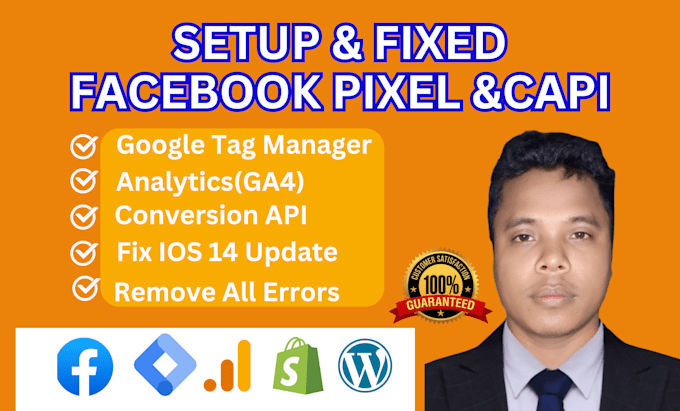 Gig Preview - Setup facebook pixel and capi on your shopify website