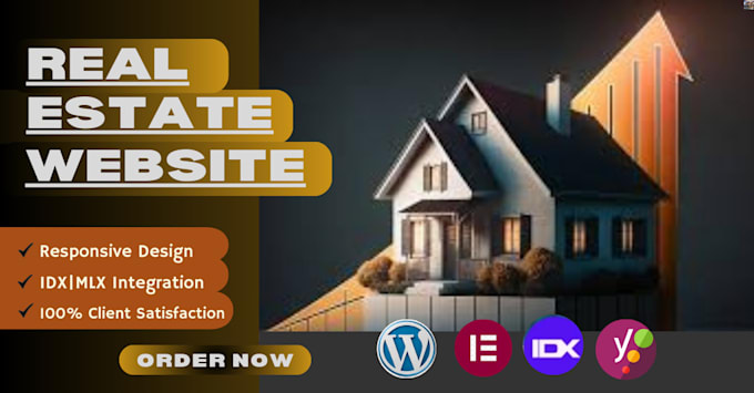 Gig Preview - Create modern real estate website design, seo, lead generation and idx