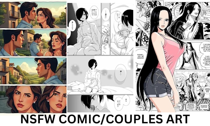 Gig Preview - Draw nsfw comic, nsfw mana, anime, manhwa, couples art style, erotic comic story