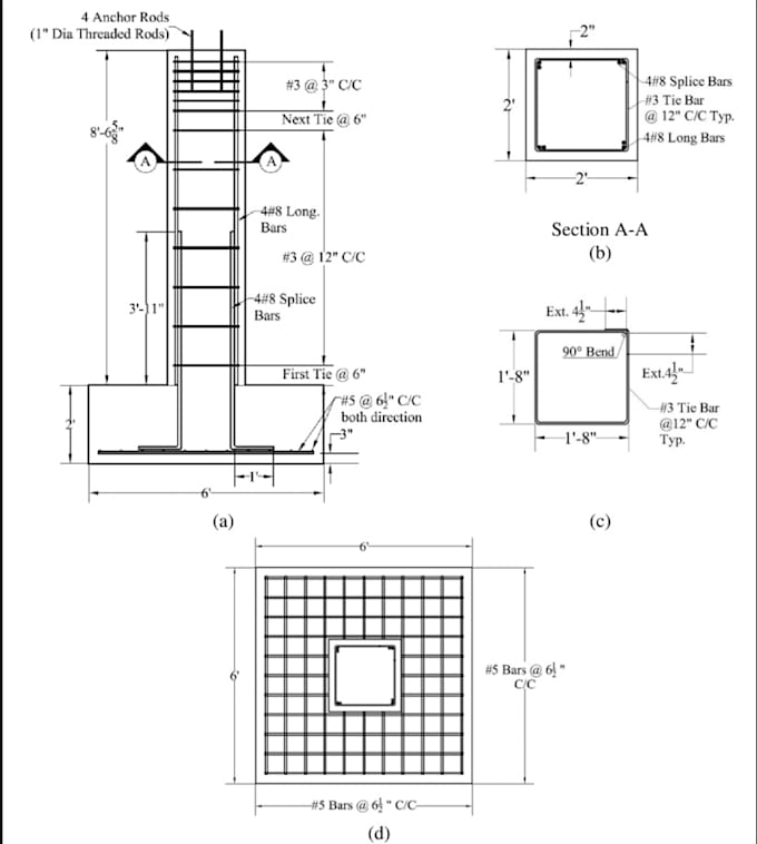 Gig Preview - Design of reinforced concrete column strip footings combined  and mat foundation