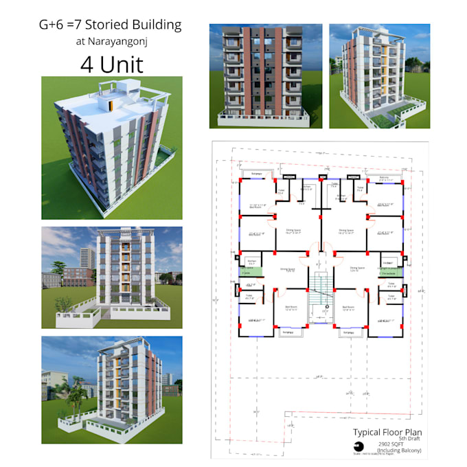 Gig Preview - 2d floor plan 3d modelling 3d render