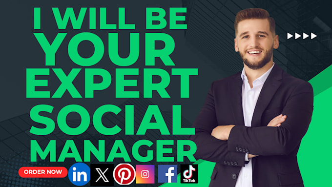 Gig Preview - Be your social media marketing manager and content creator