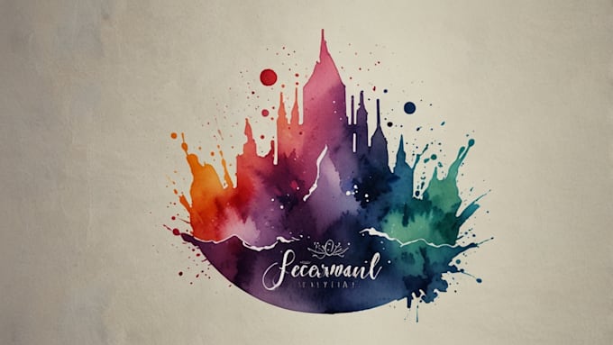 Gig Preview - Design a custom and elegant watercolor logo for you