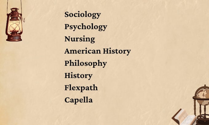 Gig Preview - Sociology, psychology, nursing and american history tasks