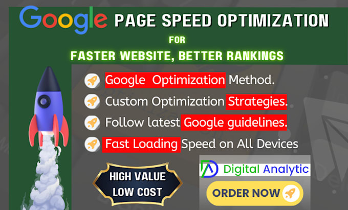 Gig Preview - Speed optimize your website for fast user experience and google rankings