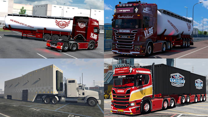 Gig Preview - Make custom ets2 mod, ats mod, ets, track, liveries, truck, custom trailers