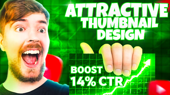 Gig Preview - Design high clickable and eye catching youtube thumbnail