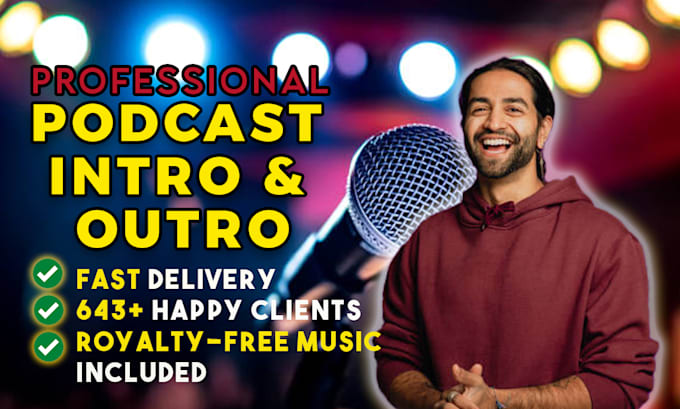 Bestseller - do podcast editing intro and outro for youtube videos