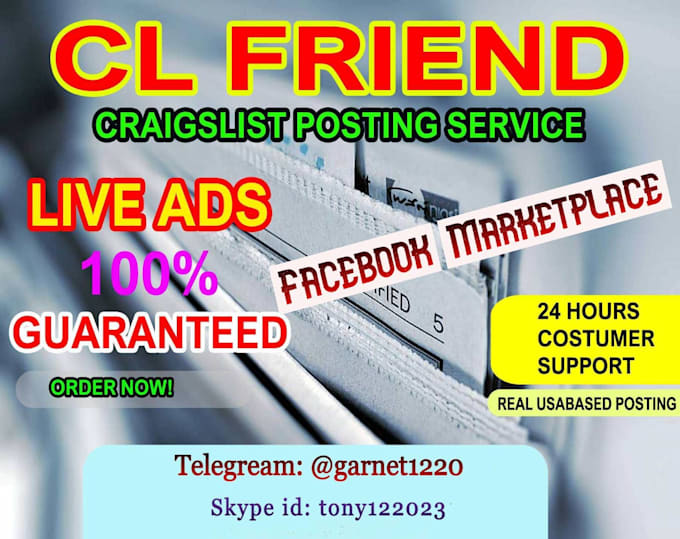 Bestseller - offer craigslist live and facebook marketplace ads