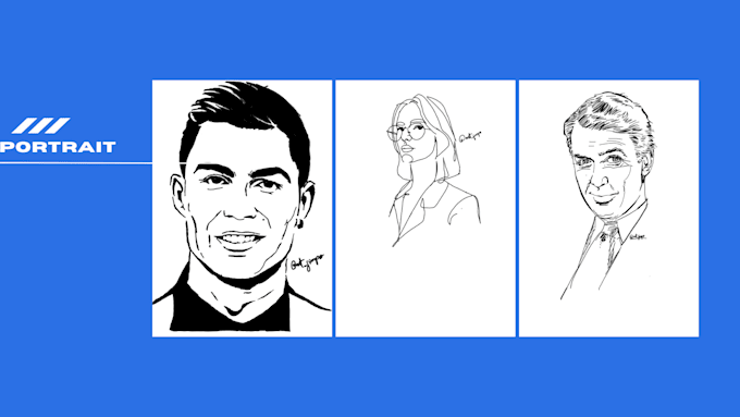 Gig Preview - Draw line art portrait from your photo