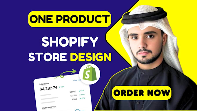 Gig Preview - Build one product automated shopify dropshipping store