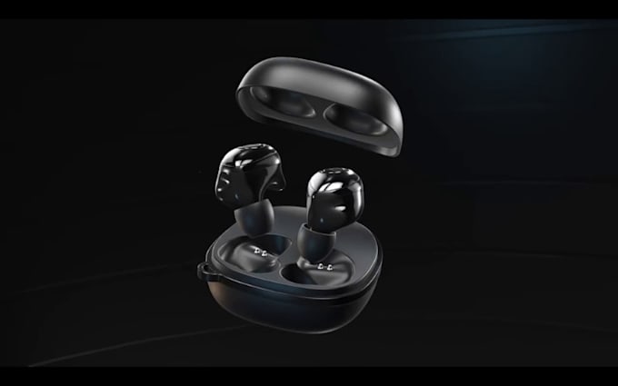 Gig Preview - Do 3d earbud animation 3d product design c4d 3d animation 3d product video