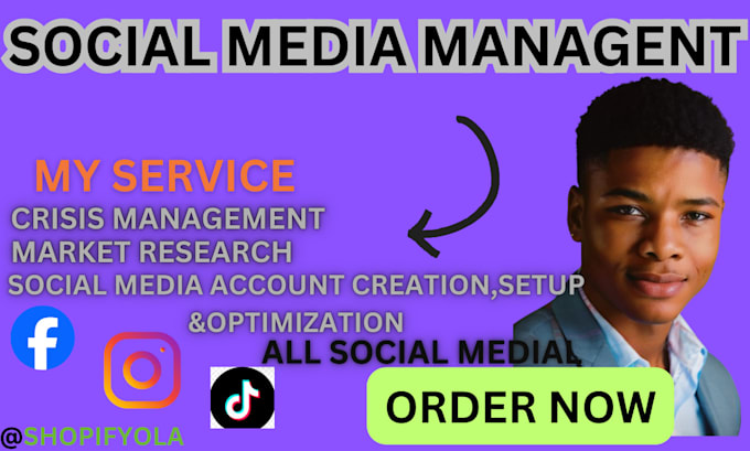 Gig Preview - Be your social media crisis manager specialist boost your business