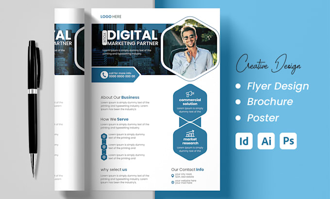 Bestseller - design flyers  brochure design for your business promotion