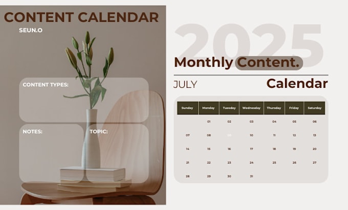 Bestseller - do custom content calendar for your social media marketing and management