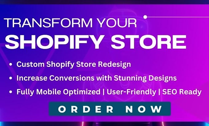 Gig Preview - Design, redesign shopify store, shopify dropshipping store, shopify website