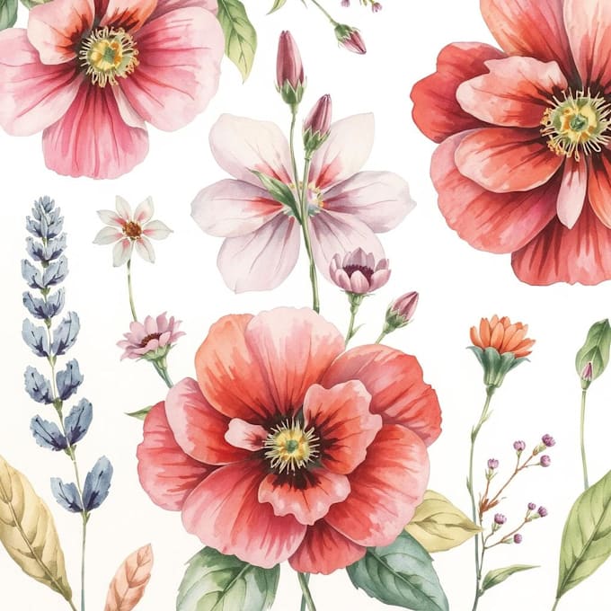 Gig Preview - Watercolor botanical illustrations of flowers and plants