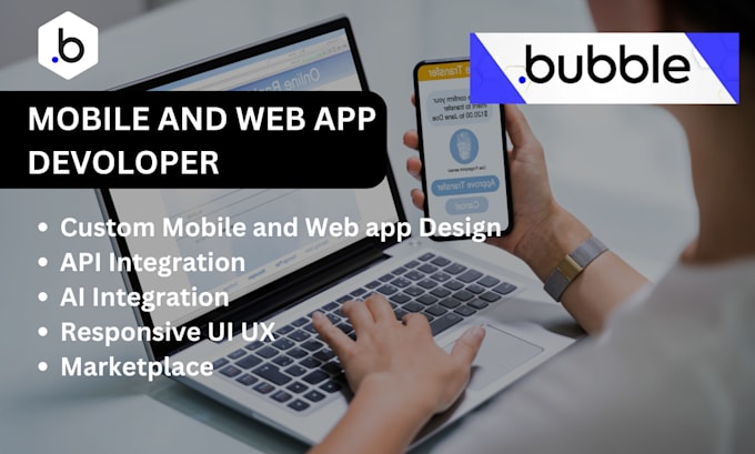 Bestseller - develop app using bubble io bubble website design website redesign