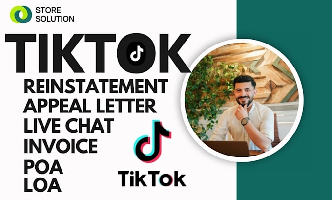 Gig Preview - Reopen tiktok suspended account with appeal letter poa loa live chat