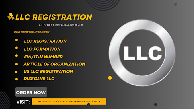 Gig Preview - Register us llc, llc registration, boi report, company registration, dba, ein