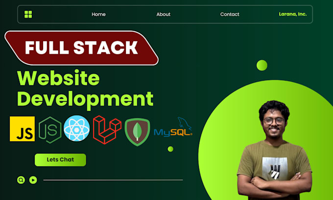 Gig Preview - Do full stack web app development for react, next, node, laravel, PHP, js