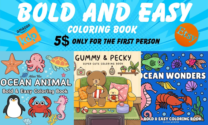 Bestseller - create a bold and easy coloring book for amazon KDP