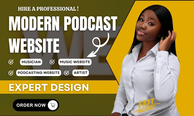 Gig Preview - Build a podcast website,artist website,music artist,radio station website