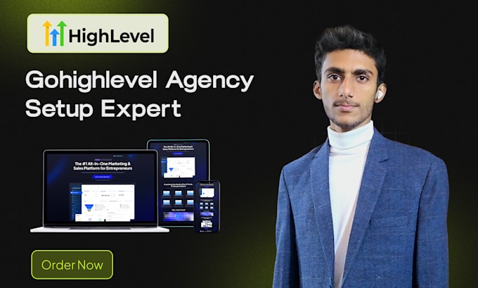 Gig Preview - Do gohighlevel website, courses, funnel automation, and ghl agency work expert