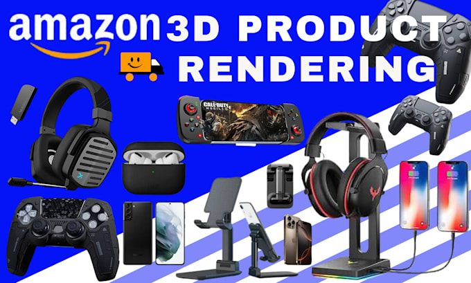 Gig Preview - Design photorealistic 3d amazon product image rendering, 3d product animation