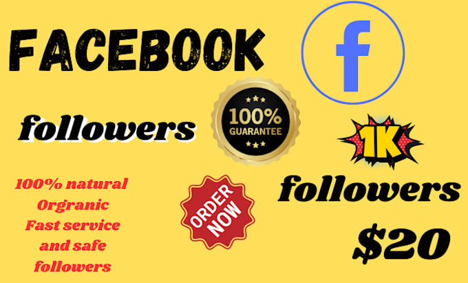 Gig Preview - Get organic facebook page followers and like real