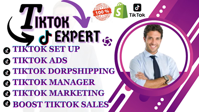 Gig Preview - Setup tiktok shop tiktok dropshipping tiktok marketing affilate tiktok ads