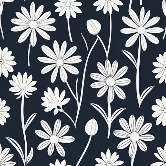 Gig Preview - Make a seamless flowery pattern for your needs with any flower you want