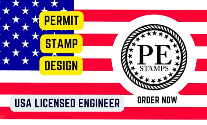 Gig Preview - Do usa pe stamp city permit floor plan architectural stamp in all states