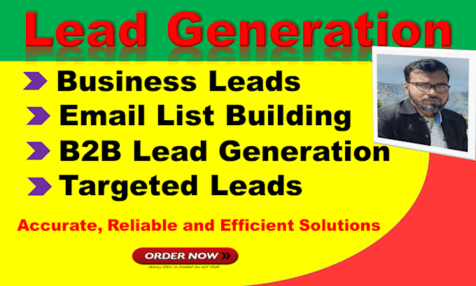 Gig Preview - Do b2b lead generation, linkedin lead, email leads, data entry for any industry