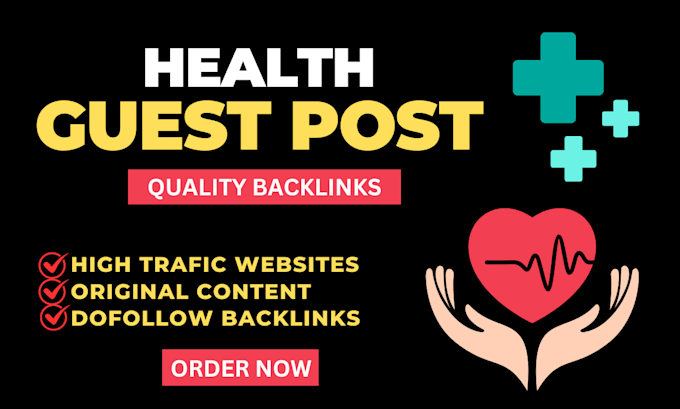 Gig Preview - Publish health and fitness guest post with dofollow backlinks on high da dr blog