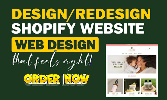 Gig Preview - Do shopify website design and redesign dropshipping shopify store