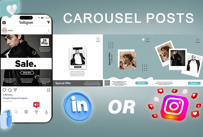 Gig Preview - Design high engagement instagram carousel posts